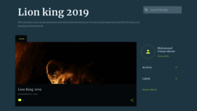 What Lionkingmovie2019.blogspot.com website looked like in 2022 (1 year ago)