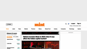 What Livemint.co website looked like in 2022 (1 year ago)