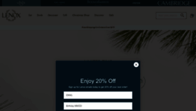 What Lenox.com website looked like in 2023 (1 year ago)