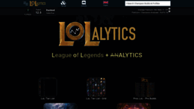 What Lolalytics.com website looked like in 2023 (1 year ago)
