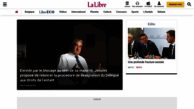 What Lalibre.be website looked like in 2023 (1 year ago)