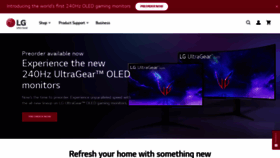 What Lg.com website looked like in 2023 (1 year ago)
