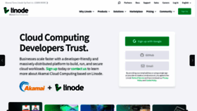 What Linode.com website looked like in 2023 (1 year ago)