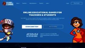 What Legendsoflearning.com website looked like in 2023 (1 year ago)