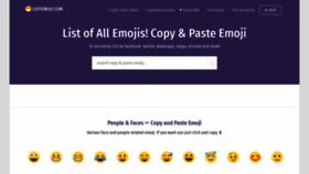 What Listemoji.com website looked like in 2023 (1 year ago)