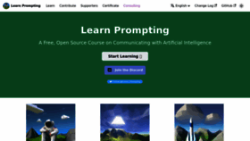 What Learnprompting.org website looked like in 2023 (1 year ago)