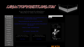 What Legacyofwrestling.com website looked like in 2023 (1 year ago)
