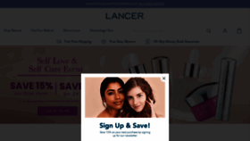What Lancerskincare.com website looked like in 2023 (1 year ago)