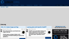 What Linux.org website looked like in 2023 (1 year ago)