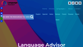 What Languageadvisor.net website looked like in 2023 (1 year ago)