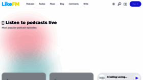 What Likefm.org website looked like in 2023 (1 year ago)