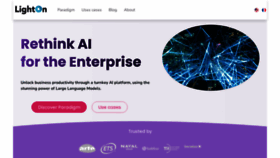 What Lighton.ai website looked like in 2023 (1 year ago)