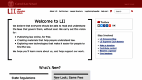 What Law.cornell.edu website looked like in 2023 (1 year ago)