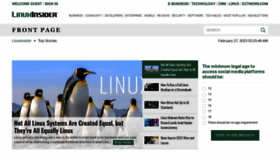 What Linuxinsider.com website looked like in 2023 (1 year ago)