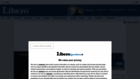 What Liberoquotidiano.it website looked like in 2023 (3 years ago)