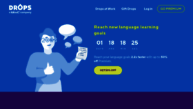 What Languagedrops.com website looked like in 2023 (1 year ago)