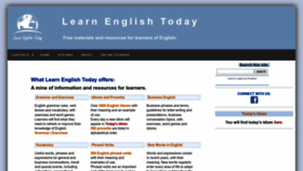 What Learn-english-today.com website looked like in 2023 (1 year ago)