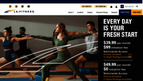 What Lafitness.com website looked like in 2023 (1 year ago)