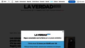 What Laverdad.es website looked like in 2023 (1 year ago)