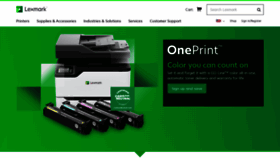 What Lexmark.com website looked like in 2023 (1 year ago)