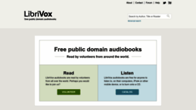 What Librivox.org website looked like in 2023 (3 years ago)