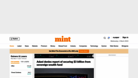 What Livemint.com website looked like in 2023 (1 year ago)