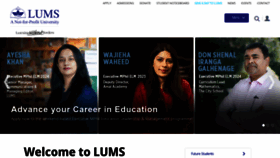 What Lums.edu.pk website looked like in 2023 (1 year ago)