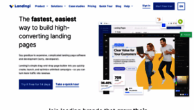What Landingi.com website looked like in 2023 (1 year ago)