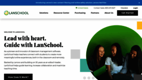 What Lanschool.com website looked like in 2023 (1 year ago)