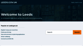 What Leeds.gov.uk website looked like in 2023 (1 year ago)