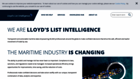 What Lloydslistintelligence.com website looked like in 2023 (1 year ago)