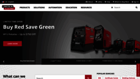What Lincolnelectric.com website looked like in 2023 (1 year ago)