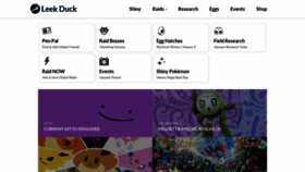 What Leekduck.com website looked like in 2023 (1 year ago)