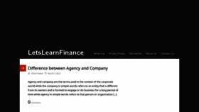 What Letslearnfinance.com website looked like in 2023 (1 year ago)
