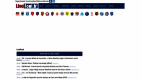 What Livefoot.fr website looked like in 2023 (1 year ago)