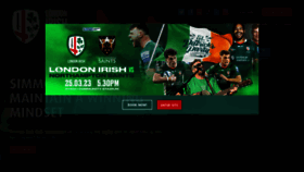 What London-irish.com website looked like in 2023 (1 year ago)