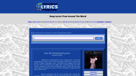 What Lyricsplayground.com website looked like in 2023 (1 year ago)