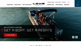 What Loweboats.com website looked like in 2023 (1 year ago)