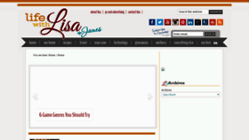 What Lifewithlisa.com website looked like in 2023 (1 year ago)