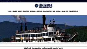 What Lakegeorgesteamboat.com website looked like in 2023 (1 year ago)