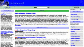 What Lifeissues.net website looked like in 2023 (1 year ago)