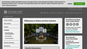 What Linderhof.de website looked like in 2023 (1 year ago)