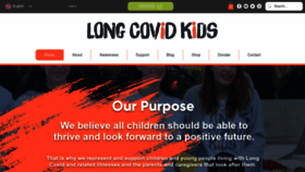 What Longcovidkids.org website looked like in 2023 (1 year ago)