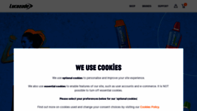 What Lucozade.com website looked like in 2023 (1 year ago)