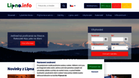What Lipno.info website looked like in 2023 (1 year ago)