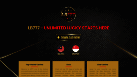 What Luckybet77.com website looked like in 2023 (1 year ago)