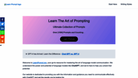 What Learnprompt.org website looked like in 2023 (1 year ago)