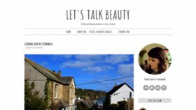 What Letstalkbeauty.co.uk website looked like in 2023 (1 year ago)
