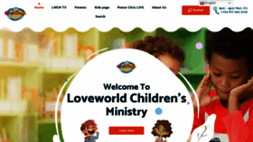 What Loveworldchildrensministry.org website looked like in 2023 (1 year ago)