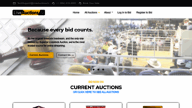 What Liveauctions.tv website looked like in 2023 (1 year ago)